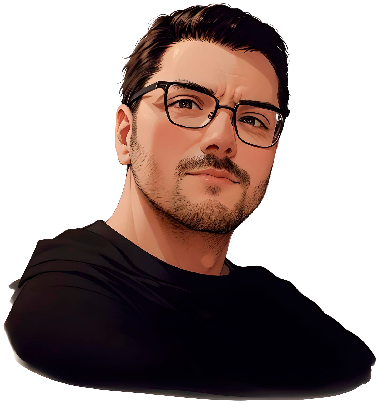 Foto usando lentes para perfil